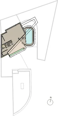 Planta geral de localização do T4 Duplex UN no Piso 11 do Empreendimento Lumínea, em Aveiro. Vista que destaca a área de terraço e piscina privada da penthouse.